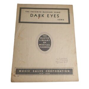 Favorite Russian Song Dark Eyes Sheet Music Master Library Musical Classics 137